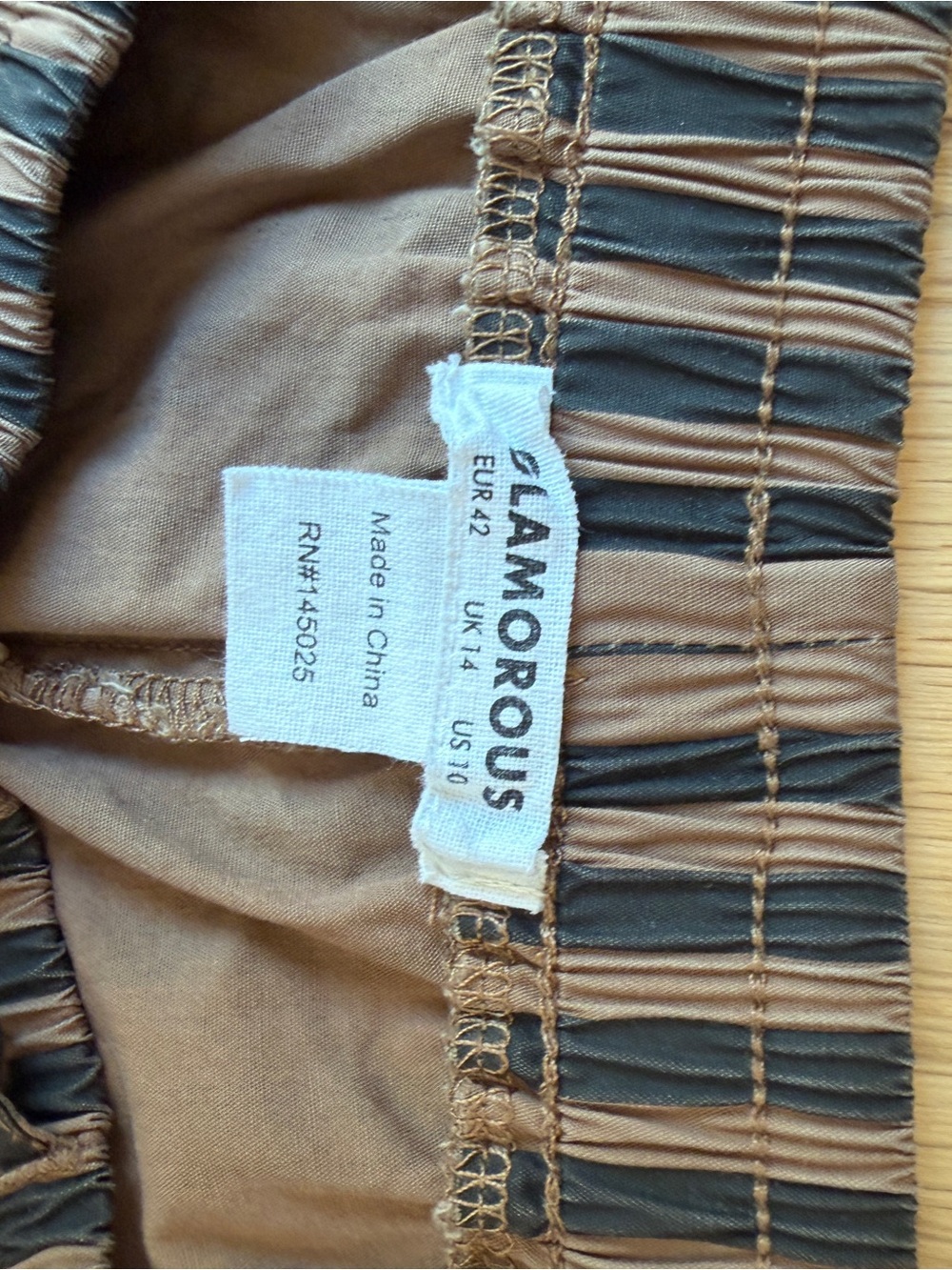ASOS Glamorous Striped Wide-Leg Pants in Brown & Black size 10 - Picture 3 of 10